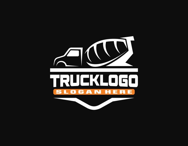 Vektor betonmischer-lkw-logo-vektor