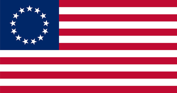 Vektor betsy ross flagge flagge vektor illustration premium-qualität