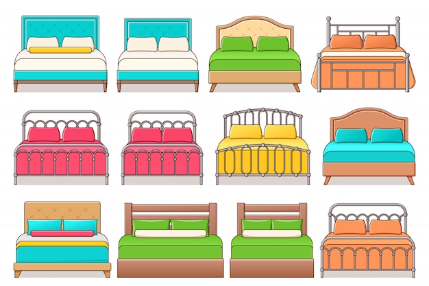 Bett-Icon-Set