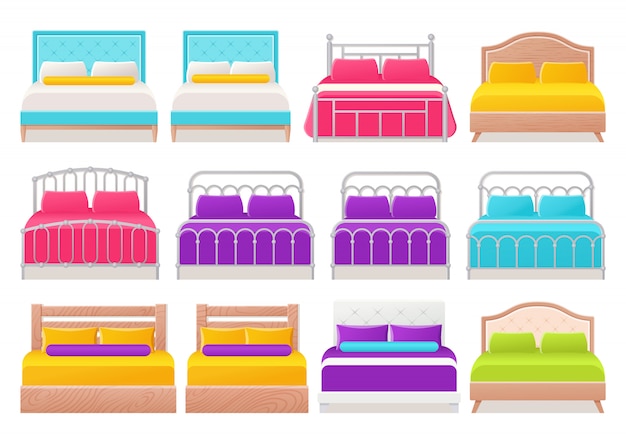 Bettikone im flachen Design. Cartoon-Illustration.