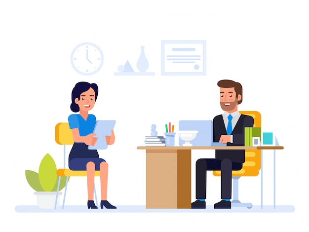 Bewerber für ein HR-Manager-Meeting in der Direktion.