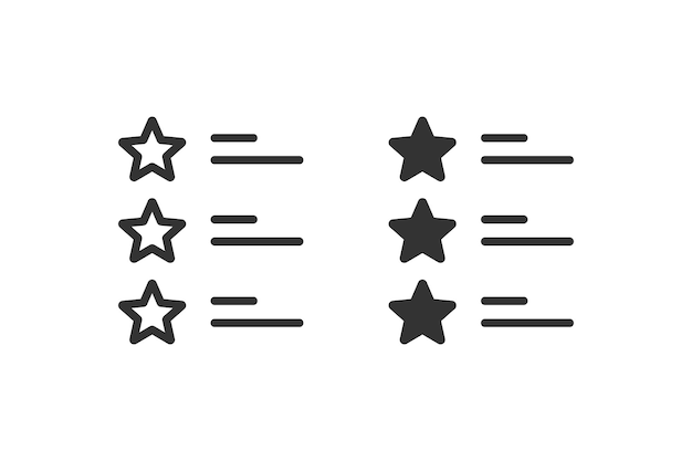 Bewertungsbewertungssymbol Vektorillustrationsdesign