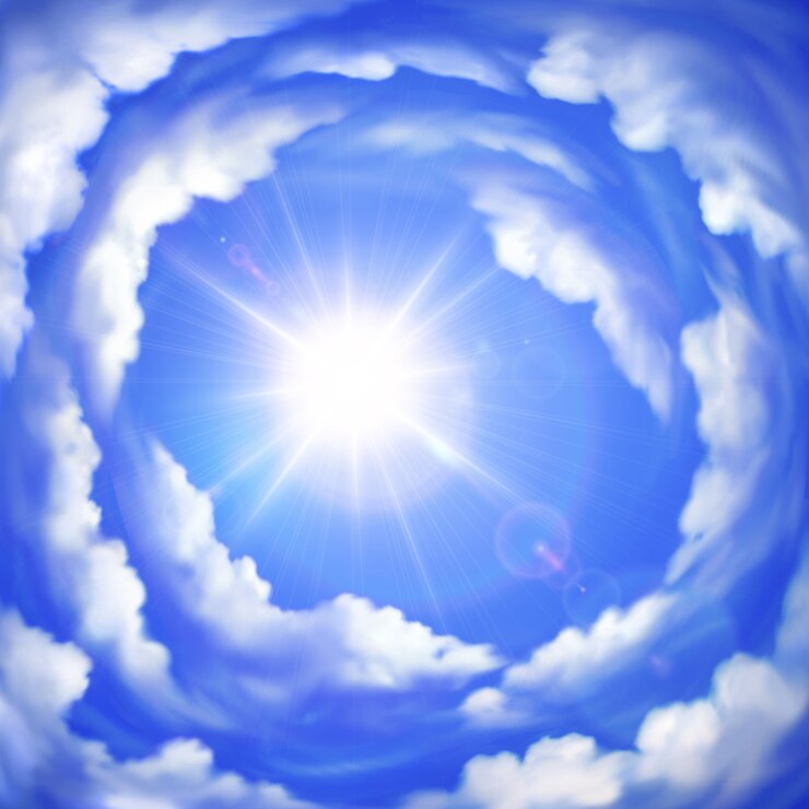 Vektor bewölkter himmel