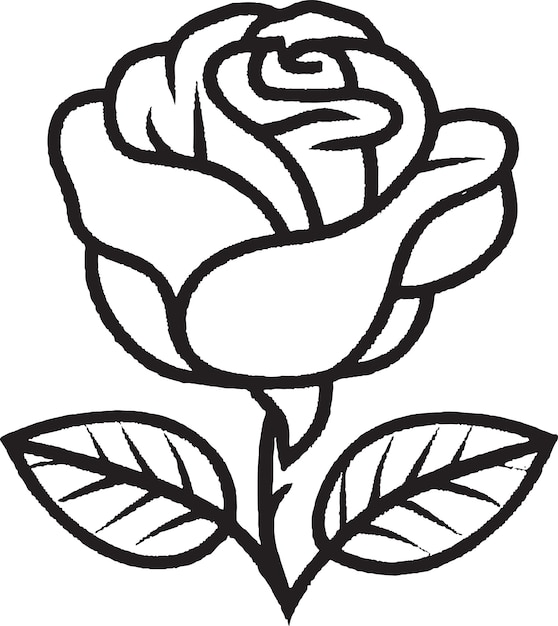 Bezauberndes Rosen-Vektorsymbol für magische Marken