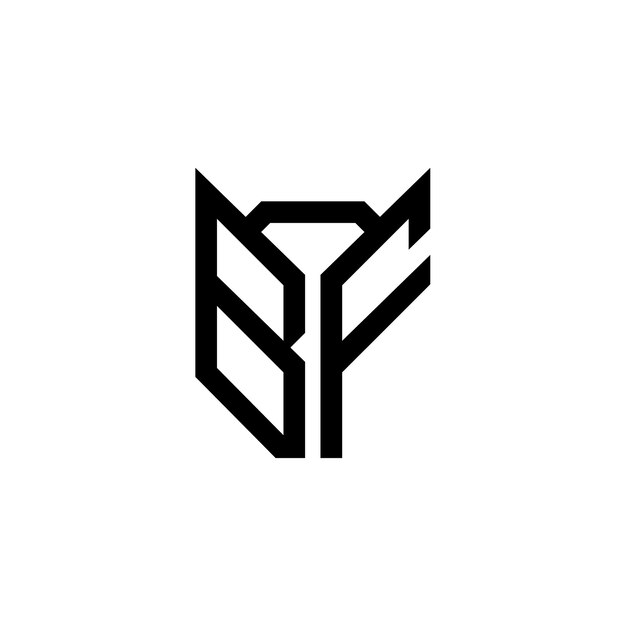 BF-Monogramm-Logo-Design, Buchstabe, Text, Name, Symbol, monochromes Logo, Alphabet-Zeichen, einfaches Logo