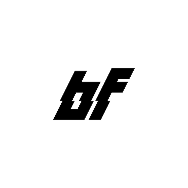 BF-Monogramm-Logo-Design, Buchstabe, Text, Name, Symbol, monochromes Logo, Alphabet-Zeichen, einfaches Logo