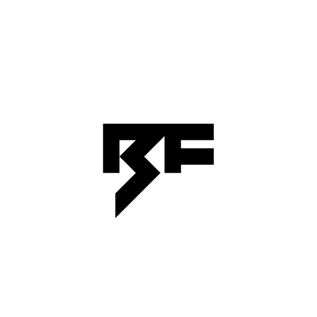 BF-Monogramm-Logo-Design, Buchstabe, Text, Name, Symbol, monochromes Logo, Alphabet-Zeichen, einfaches Logo