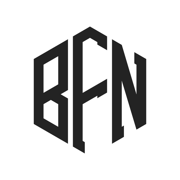 BFN Logo Design Initial Letter BFN Monogram Logo mit Hexagonform