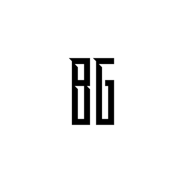 BG-Monogramm-Logo-Design, Buchstabe, Text, Name, Symbol, monochromes Logo, Alphabet-Zeichen, einfaches Logo