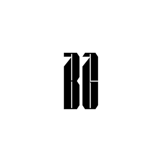 BG-Monogramm-Logo-Design, Buchstabe, Text, Name, Symbol, monochromes Logo, Alphabet-Zeichen, einfaches Logo