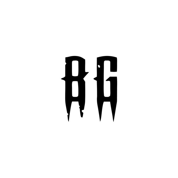 BG-Monogramm-Logo-Design, Buchstabe, Text, Name, Symbol, monochromes Logo, Alphabet-Zeichen, einfaches Logo