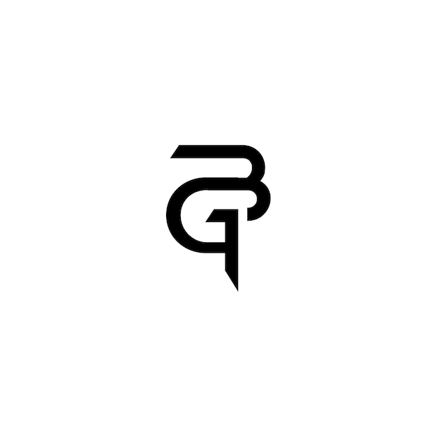 Vektor bg-monogramm-logo-design, buchstabe, text, name, symbol, monochromes logo, alphabet-zeichen, einfaches logo