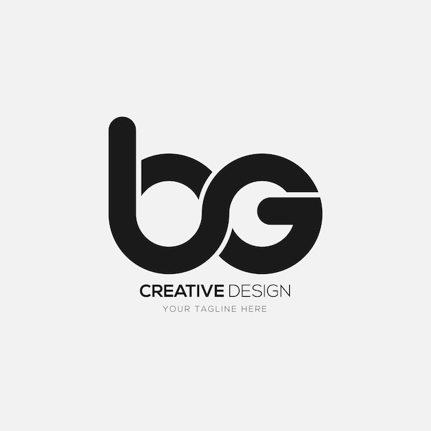bg oder gb kreatives abstraktes logo
