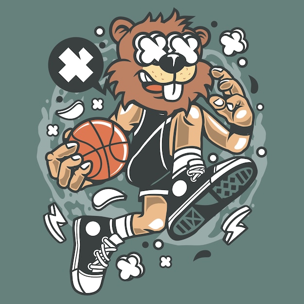 Biber-basketball-spieler