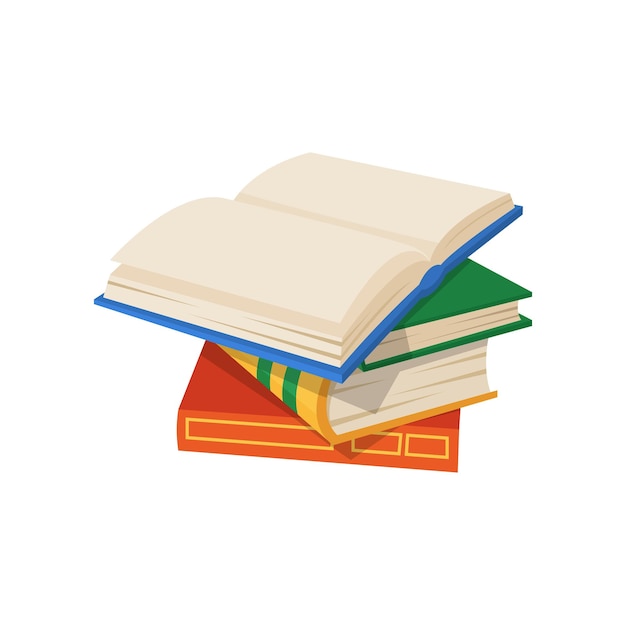 Bibliothekslehrbücher, die Bildungsbücher lernen, stapeln sich