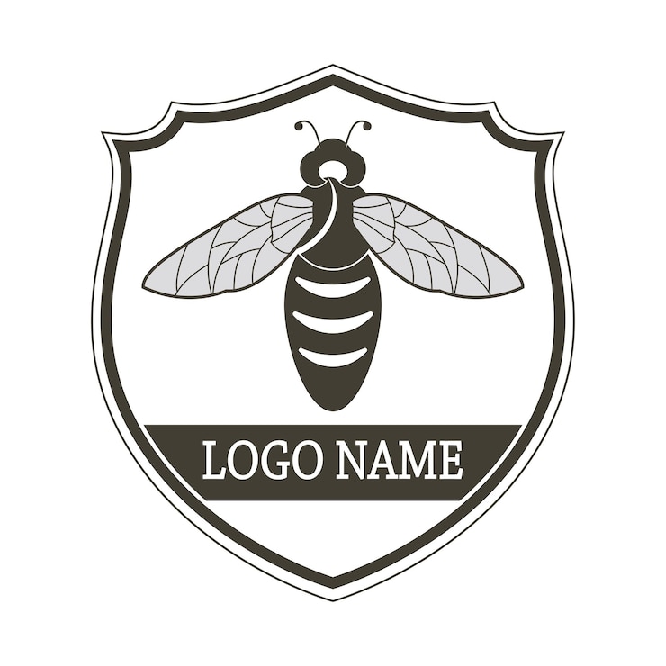 Vektor biene logo illustrationen design-ikone