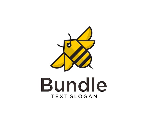 Biene-logo-vorlage-design-vektor-bundle