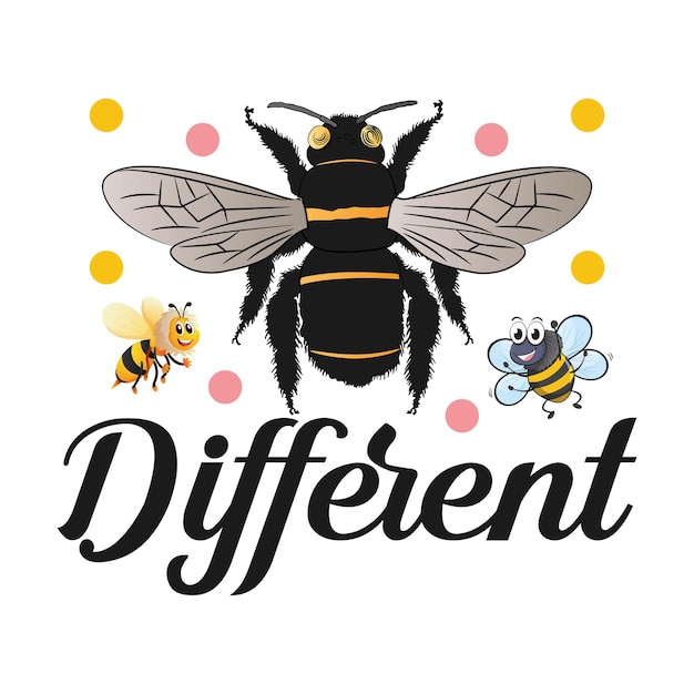 Vektor bienen-t-shirt-design