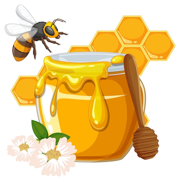 Bienen- und Honigkrugveranschaulichung
