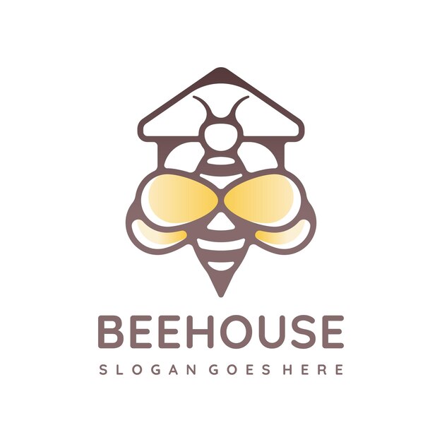 Bienenhaus-Logo-Vorlage