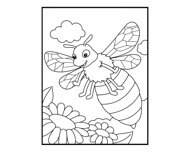 Bienenmalseite für Kinder 039