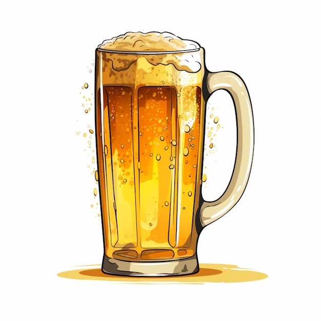 Bier-clipart isoliert auf durchsichtigem hintergrund