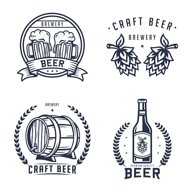 Vektor bier-emblem-set