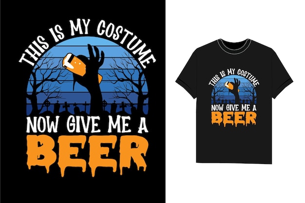 Bier-Halloween-T-Shirt-Design