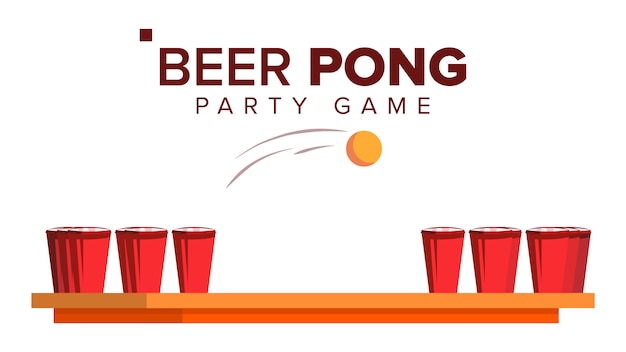 Vektor bier pong spiel