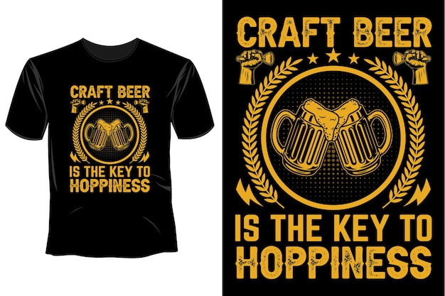 Vektor bier-t-shirt-design-vorlage