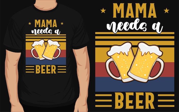 Vektor bier-t-shirt-design