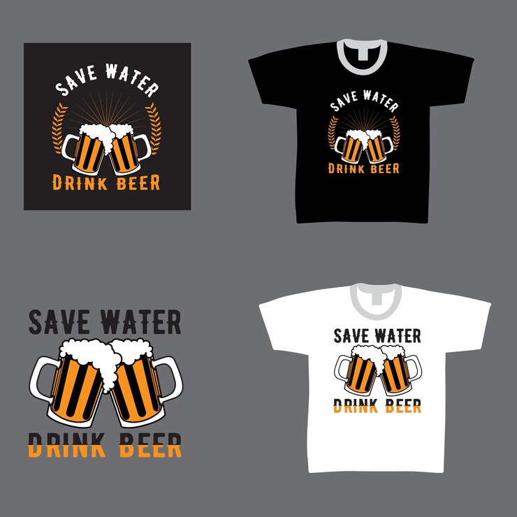 Vektor bier-t-shirt-vektordesign