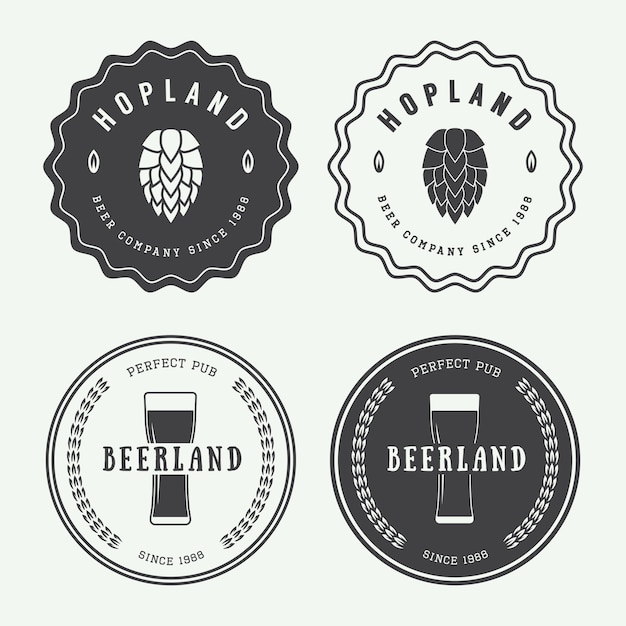 Bier und pub-logos