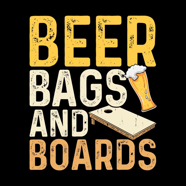 Vektor bierbeutel und brett lustiger cornhole-spieler retro-vintage-cornhole-t-shirt-design
