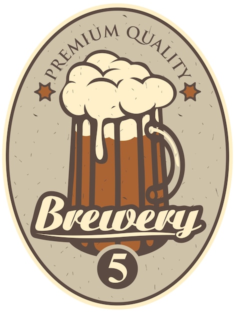 Bieretikett für Brauerei