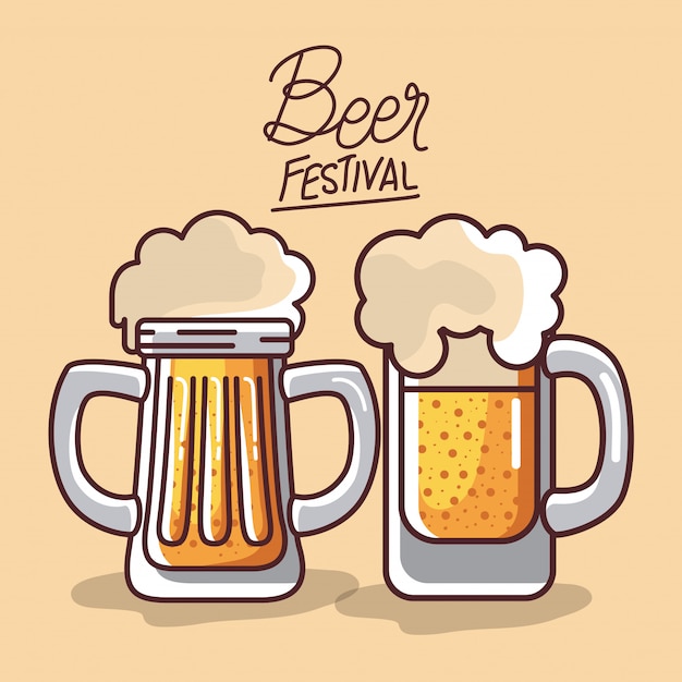 Biergläser des festivals