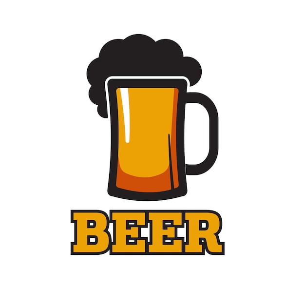 Bierglas trinken logo-vektor-design