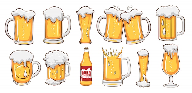 Bierkrug vektor gesetztes clipart