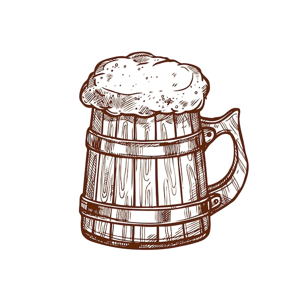 Bierkrug Vektor Skizzensymbol