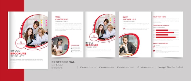 Bifold-broschüre-design von vector creative corporate business