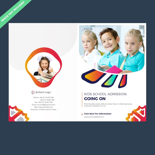 Bifold Schulzulassung Broschürenvorlage