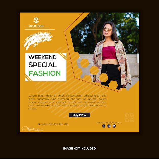 Big and special sale fashion social media instagram post banner template design