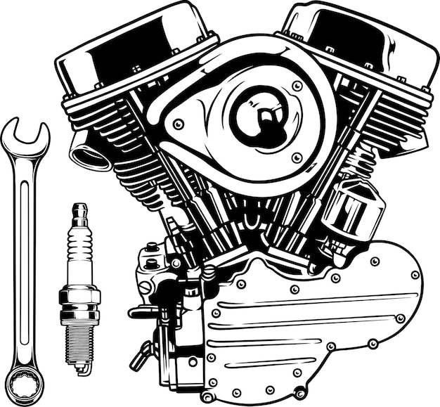 Vektor big bike v motor motorrad