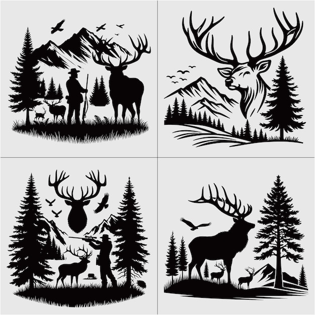 Big Buck Whitetail Deer Deer Jagd Jagd SVG Whitetail Buck Deer Saison Jagd Design