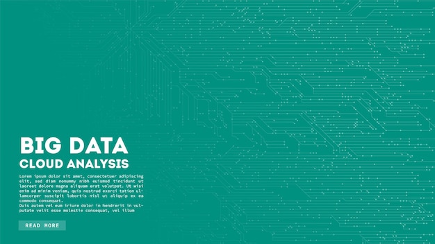 Big Data Cloud Computing Blockchain-Visualisierung Abstraktes Muster der Leiterplatte