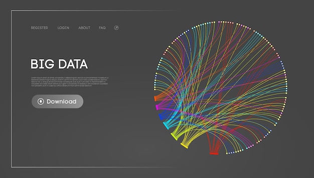 Big Data-Kreis Blockchain-Technologie-Hintergrund Neuralnetzwerk-Digitaler Hintergrund