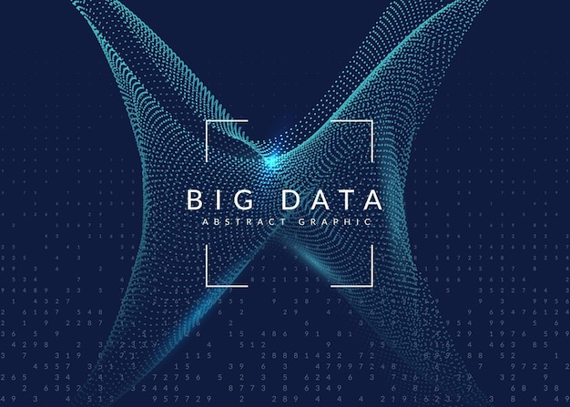 Big-data-lernen. abstrakter hintergrund der digitaltechnik. konzept der künstlichen intelligenz. technisches visual für die servervorlage. moderne big-data-lernkulisse.