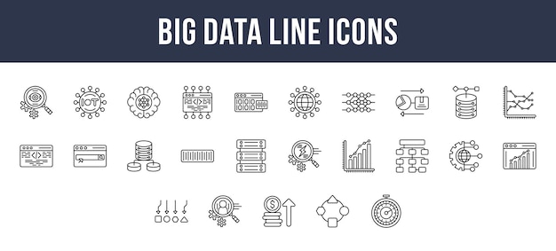 Big-Data-Liniensymbole