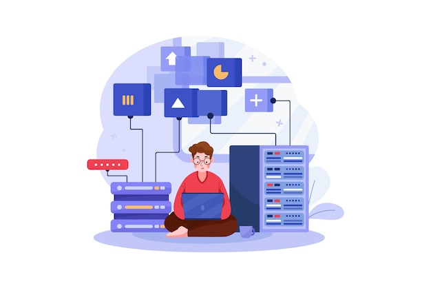 Big Data Processing Illustrationskonzept