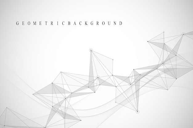 Big-Data-Visualisierung. Grafische abstrakte Hintergrundkommunikation. Perspektivische Hintergrundvisualisierung. Analytische Netzwerkvisualisierung. Vektor-Illustration.